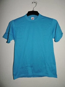 Vintage Jerzees T Shirt Blank Teal Blue Single Stitch USA Size Medium M NWOT - Picture 1 of 3