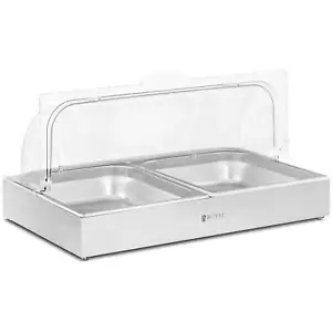 Buffetvitrine Servierplatte mit Deckel Buffetplatte 2 x 4 L 535 x 335 x 250 mm - Bild 1 von 4