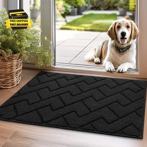 Indoor Doormat,Front Back Door Mat TPR Backing Non Slip Mats 20"X31.5" Absorbent - Picture 1 of 8