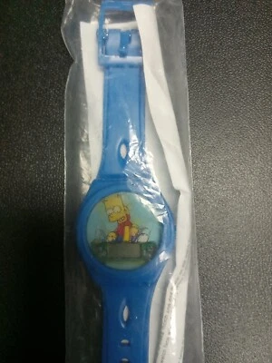 Reloj de pulsera Bart Simpson 2002 azul holográfico Bart Skateboarding como en la foto  Foto 1 de 4