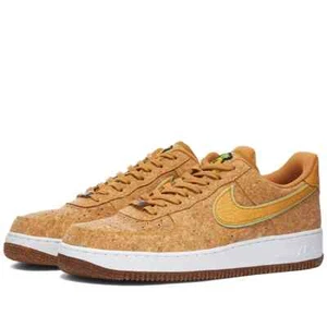 NIKE AIR FORCE 1 '07 PRM: MULTI / ORO LINO: DJ2536 900: UK 9.5 - Imagen 1 de 12
