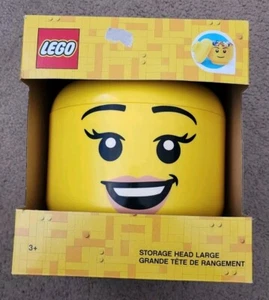 LEGO Storage Products: 40320803 Large Head Yellow - Happy Girl **NEW IN BOX** - Picture 1 of 4