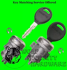 Chrysler Dodge Jeep Door Lock Cylinder Pair Chrome Assembled With 2 Keys - Bild 1 von 2