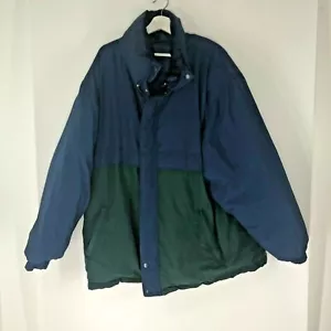 Giacca tampone piumino anatra reversibile vintage anni '90 Starter da uomo 2XL spell out - Foto 1 di 12
