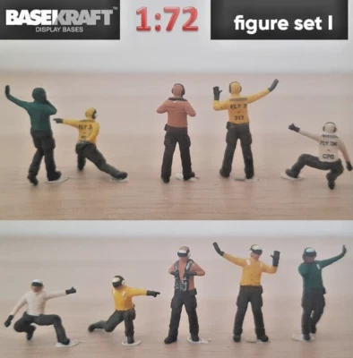 Basekraft 1/72 Personale di supporto per diorama ponte di volo aereo-portaere... - Immagine 1 di 4
