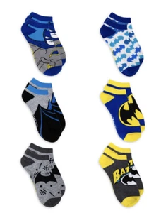 Kinder DC Batman Figur unsichtbare Socken, 6 Paar; Größe MED 9-2,5 - Bild 1 von 2
