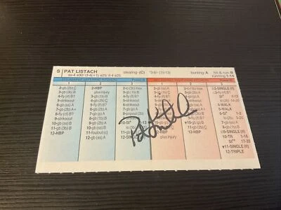 Cerveceros Pat Listach 1992 firmados por Strat-o-matic Foto 1 de 2