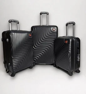 3pcs Suitcase Set ABS Cabin Hard Shell Travel Luggage Trolley 4 Wheel Light A30 - Picture 1 of 7