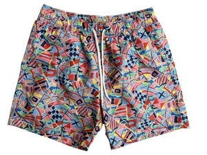 J.CREW Men’s Swim Trunk in Liberty Ocean Breeze Print S Beach Drawstring Waist - Picture 1 of 9