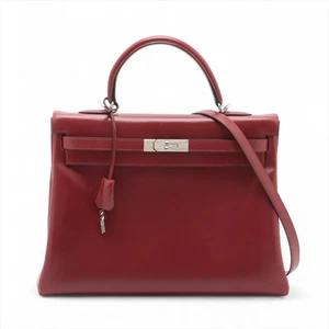 Hermès Kelly 35 Le Tournay Box calf Rouge H Silver Metal Fittings □F: 2002 - Picture 1 of 18