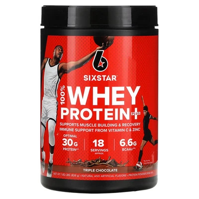 2 X SIXSTAR, 100% Whey Protein Plus, Triple Chocolate, 1,82 libbre (826 g) - Immagine 1 di 2