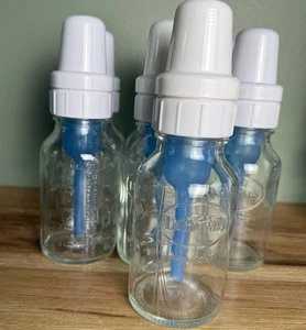 Set of 7 - Dr. Brown's Original Blue Glass Anti Colic Bottles, 4oz - Picture 1 of 8