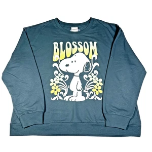Camisa de mujer Peanuts Snoopy "Blossom" manga larga azul talla XXL - Imagen 1 de 5