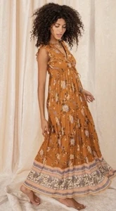 Neu mit Etikett Raga Anthropologie Morning Glories Maxikleid Medium - Bild 1 von 13