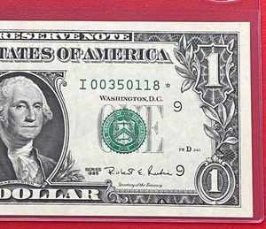 1995 STAR NOTE $1 DOLLAR ( MINNEAPOLIS ) Uncirculated - Picture 1 of 3