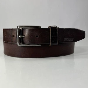 Timberland Brown Italian Leather Dress Belt - Made in USA - Size 34 - Picture 1 of 10