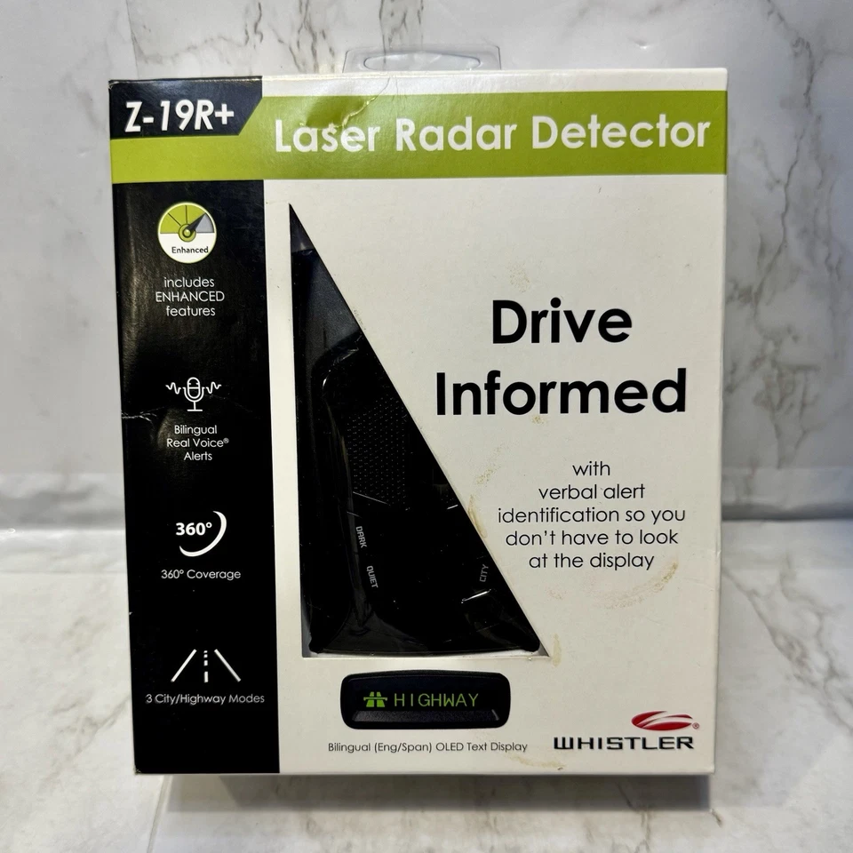 Whistler Z-19R Laser Radar Detector With Verbal Alert. OLED Text Display - Image 1 of 2