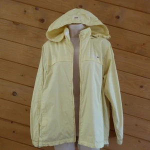 Reebok hellpastellgelb durchgehender Reißverschluss Kapuze abnehmbare Jacke Tasche 95 (M) - Bild 1 von 16