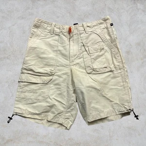 VINTAGE Y2K KHAKI TAN GAP BAGGY UTILITY STYLE POCKETS CARGO SHORTS HIKING - Picture 1 of 7