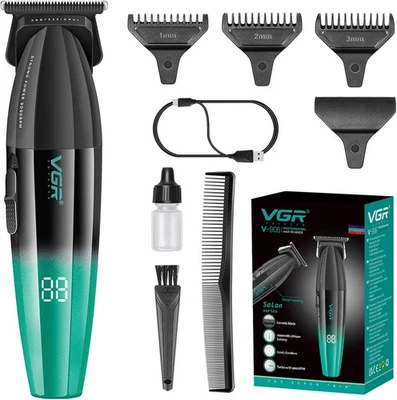 VGR 906 Fresh Fade Professioneller Haarschneider, 9000 U/min DLC T-Blade, Grün