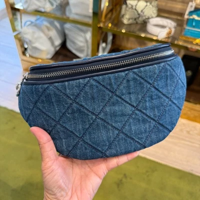 Tory Burch Willa Belt Bag 166175 Denim Lightweight - Image 1 of 4