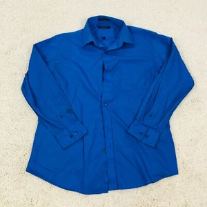 Pierre Cardin Button Up Shirt Large Adult Blue Slim Fit Long Sleeve Casual Mens - Picture 1 of 11