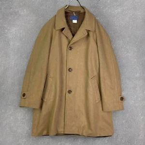 Vintage PENDLETON 80S Stainless Steel Collar Coat Wool Loose Beige Men's #DL15 - Picture 1 of 17