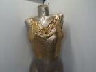 Lovers & Friends Women's Top Blouse Shirt Sascha Chainmail Size M Gold
