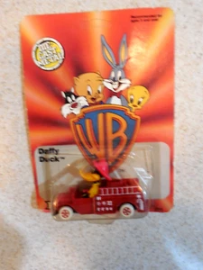 ERTL Looney Tunes Daffy Duck Die Cast Metal Car Fire Truck 1988 Vintage WB NEW - Bild 1 von 7