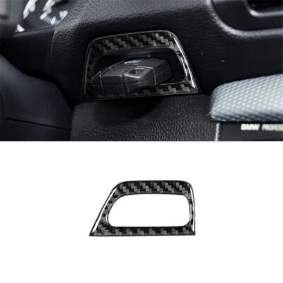 Cubierta de interruptor de encendido interior de fibra de carbono para BMW Serie 1 E82 E88 08-13 Foto 1 de 4