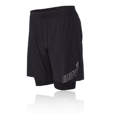 Inov8 Race Ultra Twin Mens Black Training Running Shorts Pants Short Bottoms