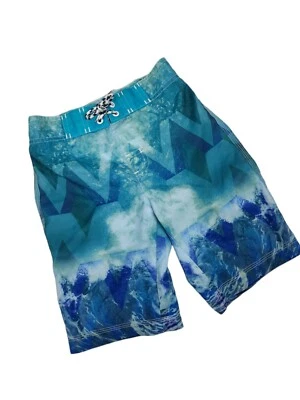 Gymboree Boys Swim Trunks Ocean Waves Geometric Size Small 5/6 - Image 1 of 4