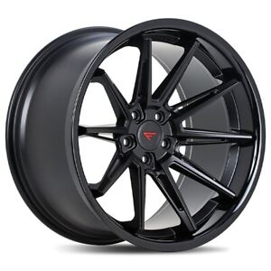 20X9" Ferrada Wheels CM2 Matte Black with Gloss Black Lip Rims