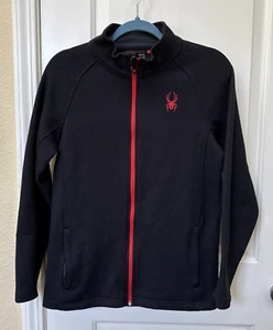 Spyder Jacket XL18 Black Full Zip Endure Stryke Spider Logo Athleisure Playtime - Picture 1 of 20