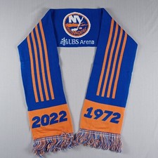 NHL New York Islanders Scarf 50th Anniversary 1972-2022 Blue UBS Arena Giveaway