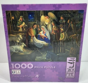 Jack Pine Puzzle Co - 1000 Piece Jigsaw Puzzle - Away In A Manger - Picture 1 of 2