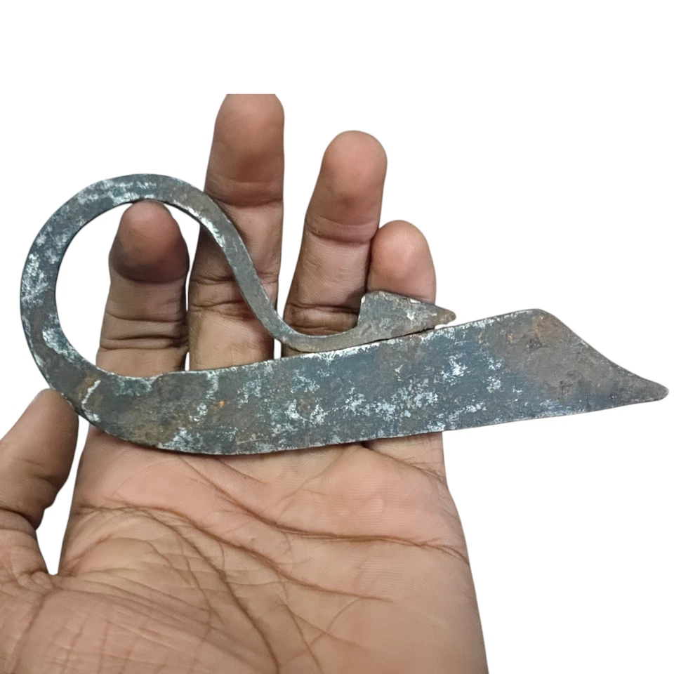 Старинный винтажный антикварный железный редкий огненный нападающий ручной работы в форме дракона 1850-е - Изображение 1 из 4