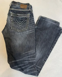 BKE Denim Aiden Straight Leg Womens 28R Jeans Stretch Pockets Embroidered - Picture 1 of 14