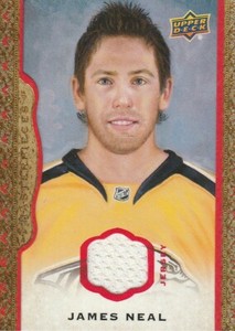 2014-15 UD Masterpieces Memorabilia Framed Red Cloth #81 James Neal/85