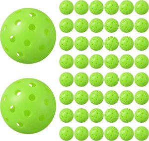 50 Pack Outdoor Balls Bulk 40 Holes Sports Plastic Balls Competition Practice Ba - Picture 1 of 8