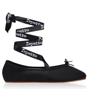 ZAPATOS PLANOS MUJER BAILARINA BALLET CINTA LOGO REPETTO SOPHIA V4197SATRUB410 - Imagen 1 de 5