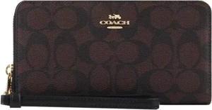 [COACH] Long Zip Around Wallet Signature Canvas C4452 IMAA8 Brown/Black - Bild 1 von 6