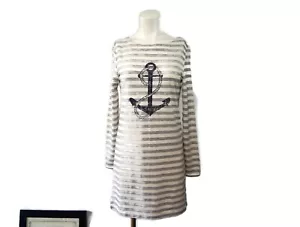 Blue Curl Beachwear Women’s Size XS Swimsuit Cover Up Dress Anchor Striped - Picture 1 of 8