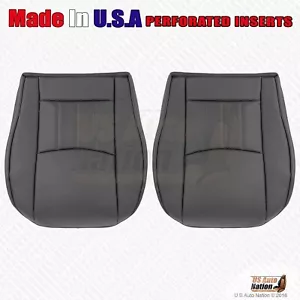 2006 2007 Mercedes Benz C280 Driver & Passenger Bottom Leather Seat Cover Black - Picture 1 of 6