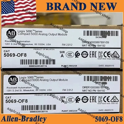 NEW PLC 5069-OF8 5069OF8 Compact 5000 Analog Output Module Factory Sealed - Image 1 of 4