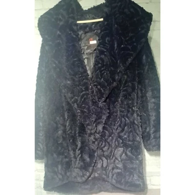 🔥🔥ADRIENNE LANDAU TALLA 1X NEGRO Texturizado Poliéster Mantón Cuello Abrigo Precioso Foto 1 de 4