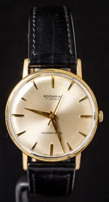 Rodania Gold-Plated Men's Hand-Wind Vintage Swiss Watch -- Working - Image 1 of 4