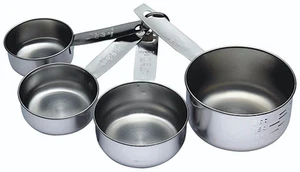 KitchenCraft Stainless Steel 4 Piece Measuring Cup Set - Picture 1 of 1
