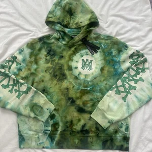 Amiri Tie Dye Bones Hoodie Green Size XL Mens $1100 MSRP Authentic - Picture 1 of 12