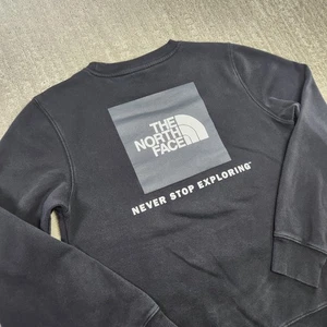 North Face Sweatshirt Herren Small NSE Box Fleecepullover Sweater schwarz Wandern - Bild 1 von 13